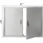 Mophorn BBQ Double Access Door 31W x 24H Inch, BBQ Door Stainless Steel Wall Construction Vertical, Outdoor Kitchen Door for BBQ Island, Grilling Station, Outside Cabinet Mophorn BBQ Double Access Door 31W x 24H Inch, BBQ Door Stainless Steel Wall Construction Vertical, Outdoor Kitchen Door for BBQ Island, Grilling Station, Outside Cabinet