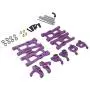 Tongina Upgrade Metal Front/Rear Swing Arms & Steering Hub C Seat Parts Kit for WLtoys 144001 RC Car Replacements - Purple Tongina Upgrade Metal Front/Rear Swing Arms & Steering Hub C Seat Parts Kit for WLtoys 144001 RC Car Replacements - Purple