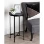Kate and Laurel Celia Round Foldable Tray Accent Table, 14'' x 14'' x 25.75'', Gray and Black, Modern Minimalist Design and Magnetic Tabletop