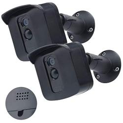 Protective Housing Wall Mount Hard Case & Adjustable Metal Bracket for Blink XT2 Camera - Exclusively Designed for Blink XT2 Security Camera with Speaker Cutout (2-Pack, Black)