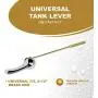HIGHCRAFT 5335-4 Replacement Toilet Tank Flush Lever Handle with Metal Nut Chrome Pack of 2 HIGHCRAFT 5335-4 Replacement Toilet Tank Flush Lever Handle with Metal Nut Chrome Pack of 2