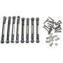 Essenc for WPL B1 B-1 B14 B-14 B24 B-24 C14 1/16 RC Car Spare Parts Upgrade Metal Pull Rod Steering Pull Rod Servo Rod Pull Rod Base,Titanium