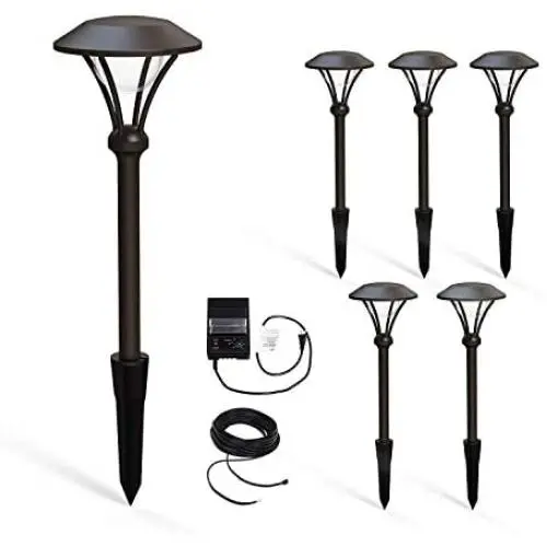 Malibu Celestial 6 Pack LED Pathway Lights, LED Low Voltage Landscape Lighting Garden Light for Driveway, Yard, Lawn, Pathway, Garden 8406-2904-06