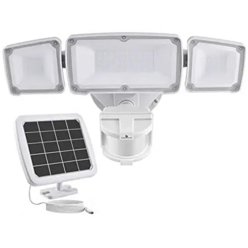 GLORIOUS-LITE Solar Security Light Outdoor, 1600LM Solar LED Motion Sensor Light with 3 Adjustable Head, 5500K, IP65 Waterproof Flood Light for Backyard, Pathway & Patio GLORIOUS-LITE Solar Security Light Outdoor, 1600LM Solar LED Motion Sensor Light with 3 Adjustable Head, 5500K, IP65 Waterproof Flood Light for Backyard, Pathway & Patio