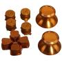 Timorn Replacement Parts Aluminum Metal Thumbsticks D-Pad Bullet ABXY Buttons Mod Kit for Playstation 4 PS4 Controller (Gold Set)