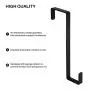 HOUSE DAY Over The Door Hook Fitting Most Sized Doors, Sturdy Metal Door Hangers Hold Up to 30Lbs, Over The Door Hooks for Hanging Coats, Towels, Bags (Black, 6 Pack)