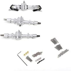 Woyisisi RC Car Front Bridge, for WPL 6WD Front Middle Rear Bridge Assembly Full Metal Upgraded RC Car Accessories Parts(Silver)