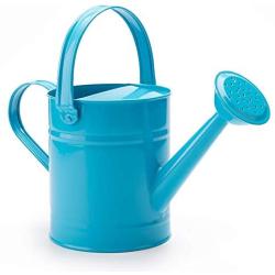 Sungmor 1.5L (or 51oz) Blue Metal Watering Can - Kids Children Garden Outdoor Watering Bucket - Small Portable Indoor Watering Equipment with Anti-Rust Powder Coating Treatment and Beautiful Color