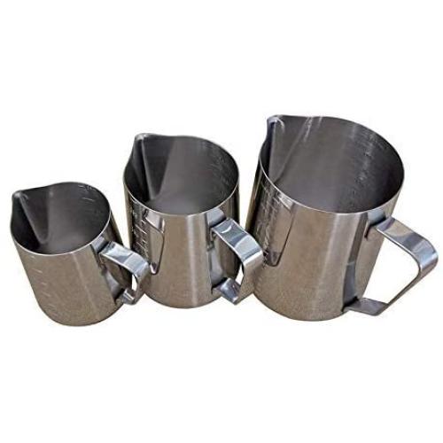 Chris.W 1 Piece 550ML Candle Making Pouring Pot with Scale and Dripless Pouring Spout, Stainless Steel Wax Melting Pitchers Cup, Candle Making Supplies