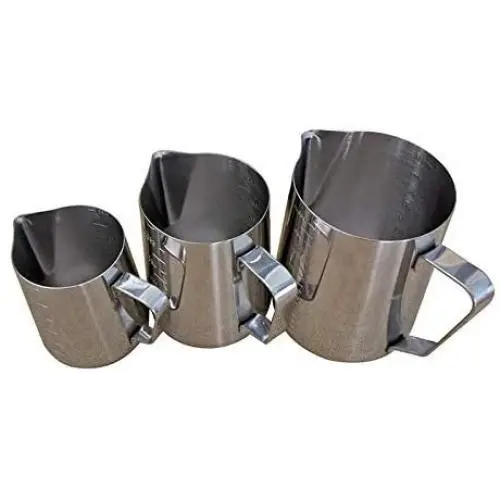 Chris.W 1 Piece 550ML Candle Making Pouring Pot with Scale and Dripless Pouring Spout, Stainless Steel Wax Melting Pitchers Cup, Candle Making Supplies