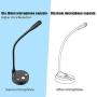 Computer Microphone MAONO AU-GM10 Metal USB Cardioid Condenser Gooseneck Desktop Mic with Touch-Key Mute and Volume Control, Headphone Jack, LED Indicator