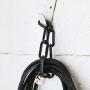 Houseables Plastic Chain, Safety Barrier, 124 Foot, 2'' Links, Light Weight, UV Protected, Accessory for Crowd Control, Queue Line, Decoration, Chains Link Fence (Black)