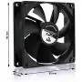 AAB Cooling Black Silent Fan 9 - Silent and Efficient 92mm Fan with 4 Anti-Vibration Pads, PC Fan, Computer Fan, 12V, CPU Fan, Quiet Fan AAB Cooling Black Silent Fan 9 - Silent and Efficient 92mm Fan with 4 Anti-Vibration Pads, PC Fan, Computer Fan, 12V, CPU Fan, Quiet Fan