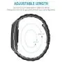 Shangpule Compatible for Fitbit Charge 3 / Fitbit Charge 4 / Fitbit Charge 3 SE Bands, Stainless Steel Metal Replacement Strap Wrist Band Compatible for Charge 3 Fitness Tracker Large Small (Black)