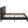 Best Choice Products Faux Leather Upholstered Queen Size Modern Platform Bed Frame Mattress Support w/Wood Slats, Metal Frame, Headboard, Footboard, Black