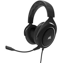 Corsair HS60 – 7.1 Virtual Surround Sound PC Gaming Headset w/USB DAC - Discord Certified Headphones – compatible with Xbox One, PS4, and Nintendo Switch – White, 3.5mm + USB 7.1