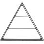MyGift 3 Tier Triangular Matte Black Metal Display Shelf, Wall Mounted Pyramid Rack