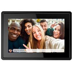 Feelcare 7 Inch 16GB Smart WiFi Digital Picture Frame, Send Photos or Small Videos from Anywhere, Touch Screen, IPS LCD Panel, Wall-Mountable, Portrait and Landscape(Black)