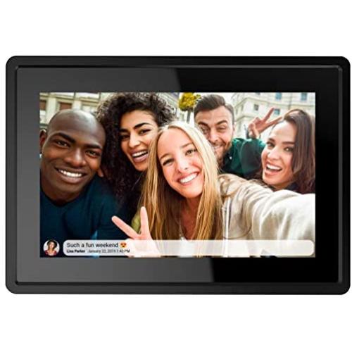Feelcare 7 Inch 16GB Smart WiFi Digital Picture Frame, Send Photos or Small Videos from Anywhere, Touch Screen, IPS LCD Panel, Wall-Mountable, Portrait and Landscape(Black)