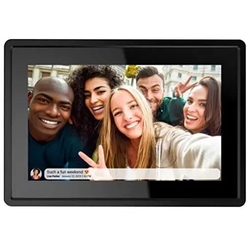 Feelcare 7 Inch 16GB Smart WiFi Digital Picture Frame, Send Photos or Small Videos from Anywhere, Touch Screen, IPS LCD Panel, Wall-Mountable, Portrait and Landscape(Black)