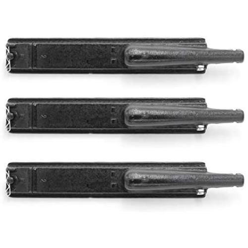 Hongso 13 3/4 Inch Gas Grill Cast Iron Burner Replacement Parts for Charbroil 463240804, 463247004, 463261406, Centro, Kirkland, Thermos Models, 3-Pack, (CBD901)