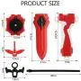 Bey Burst Starter Battling Top Fusion Metal Master Rapidity Fight with Two 4D Launcher Grip Set(4 in 1)