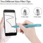 Bargains Depot New 5mm High-Sensivity Fiber Tip Capacitive Stylus Dual-tip Universal Touchscreen Pen for All Tablets & Cell Phones with 8 Extra Replaceable Fiber Tips (4 Pieces, Black/Blue/Purple/Red)