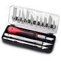 Fancii Precision Craft Knife Set 16 Pieces - Professional Razor Sharp Knives for Art, Hobby, Scrapbooking and Sculpture – Includes Stencil, Fine Point, Scoring, Chiseling Blades