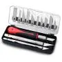 Fancii Precision Craft Knife Set 16 Pieces - Professional Razor Sharp Knives for Art, Hobby, Scrapbooking and Sculpture – Includes Stencil, Fine Point, Scoring, Chiseling Blades