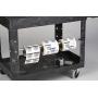 Rubbermaid Commercial Products 2-Shelf Utility/Service Cart, Medium, Lipped Shelves, Ergonomic Handle, 500 Lbs. Capacity, For Warehouse/Garage/Cleaning/Manufacturing (Fg452088Bla)