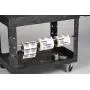 Rubbermaid Commercial Products 2-Shelf Utility/Service Cart, Medium, Lipped Shelves, Ergonomic Handle, 500 Lbs. Capacity, For Warehouse/Garage/Cleaning/Manufacturing (Fg452088Bla)