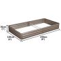Metal Raised Garden Bed Planter Box Kits for Vegetables Outdoor, Gray, Steel, 8x4 ft