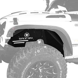 Hooke Road Wrangler JK Inner Fender Liners Front Fender Mud Guards Compatible with Jeep Wrangler JK & Unlimited 2007-2018 Sport Sahara Rubicon 2/4 Doors