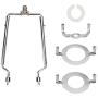 7 8 9 10 inch TooToo Star Lamp Shade Harp Holder 3/8 Standard&E14&E26&E27 Light Base UNO Fitter Adapter Converter Finial Set,Adjustable Tall 7 8 9 10 inch, Detachable Parts Silver Bracket Support