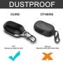 HALLEAST for Galaxy Buds Case Cover, Galaxy Buds+ Plus Carrying Case TPU Full Protective Skin with Keychain Compatible Samsung Galaxy Buds Wireless 2019 2020 Earbuds Accessories, Black