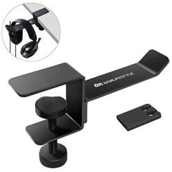 Headphone Headset Stand Holder, 6amLifestyle Universal Metal Gaming Headphones Hanger Mount Under Desk Hook Clip with Adjustable Clamp for All Headsets, Black（Patented）