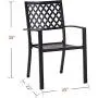 VICLLAX Outdoor Metal Bistro Dining Chairs Set - Patio Stackable Chairs VICLLAX Outdoor Metal Bistro Dining Chairs Set - Patio Stackable Chairs