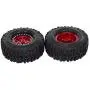 GoolRC 2PCS 2.2 Inch RC Rubber Tire Alloy Beadlock Rims Wheel Upgrade Parts for Traxxas Hsp Redcat Tamiya Axial Scx10 D90 Hpi RC Crawler (Red) GoolRC 2PCS 2.2 Inch RC Rubber Tire Alloy Beadlock Rims Wheel Upgrade Parts for Traxxas Hsp Redcat Tamiya Axial Scx10 D90 Hpi RC Crawler (Red)