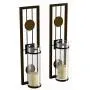 COLIBYOU 2 Piece Brown Tan Candle Holders Metal Sconce Set Modern Contemporary Wall Sconces Candles Warm Romantic Ambiance Elegant Geometric Design Circle Pattern, Iron COLIBYOU 2 Piece Brown Tan Candle Holders Metal Sconce Set Modern Contemporary Wall Sconces Candles Warm Romantic Ambiance Elegant Geometric Design Circle Pattern, Iron
