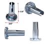 AAGUT 2'' Ball Casters Stem Caster Wheels Set of 4 with 5/16'' x 1-1/2'' (8 x 38mm) with Metal Sockets Replacement Vintage Antique Swivel Wheel for Sofa, Chair, Cabinet