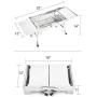 ColourTree Stainless Steel Portable Travel Folding Barbecue BBQ Charcoal Grill with Legs - Silver Chrome, Lightweight, Foldable - for Camping, Picnic, Outdoor - 32''L x 12W x 14''H, (Silver)