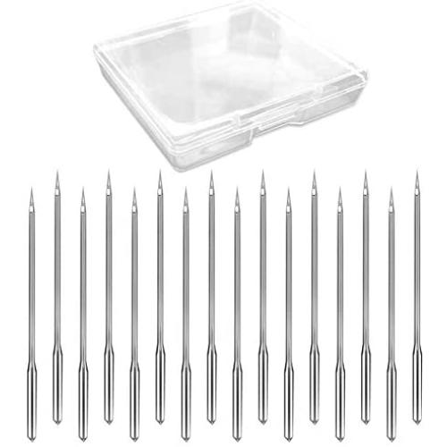 PECULA Sewing Machine Needles, 50 Count, Universal Regular Point for Singer, Brother, Janome, Varmax, Sizes HAX1 65/9, 75/11, 90/14, 100/16, 110/18