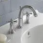 American Standard 7420.821.002 Portsmouth Widespread Lavatory Faucet with Speed Connect Drain with Cross Handles, Crescent Spout, Polished Chrome American Standard 7420.821.002 Portsmouth Widespread Lavatory Faucet with Speed Connect Drain with Cross Handles, Crescent Spout, Polished Chrome