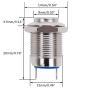 Twidec /12mm 1/2'' Waterproof Silver Metal Shell Momentary Raised Top Push Button Switch DC/AC 36V 2A SPST 1NO Start Button for car Modification Switch(Quality Assurance for 1 Years) M-12-T-G