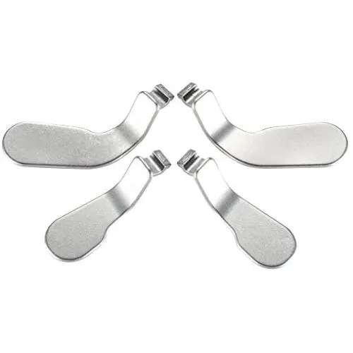 eXtremeRate 4 pcs Metal Stainless Steel Paddles Hair Trigger Locks Replacement Parts Video Games Accessories Kits for Xbox One Elite, Elite Seies 2 Controller eXtremeRate 4 pcs Metal Stainless Steel Paddles Hair Trigger Locks Replacement Parts Video Games Accessories Kits for Xbox One Elite, Elite Seies 2 Controller