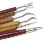 Honbay 6-Piece Wooden Handle Double Ended Modeling Tools Clay Sculpture Tools