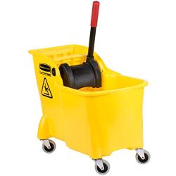 Rubbermaid Commercial Products - FG738000YEL -FG738000 31 Qt. All-in-one Tandem Mopping Bucket - Yellow