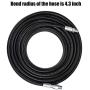 Tool Daily Sewer Jetter Kit for Pressure Washer, 100 FT Hose, 1/4 Inch NPT, Corner, Rotating and Button Nose Sewer Jetting Nozzle, 4400 PSI