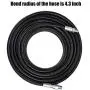 Tool Daily Sewer Jetter Kit for Pressure Washer, 100 FT Hose, 1/4 Inch NPT, Corner, Rotating and Button Nose Sewer Jetting Nozzle, 4400 PSI