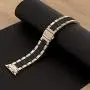 Wearlizer Compatible with Apple Watch Band 38mm 40mm for iWatch SE Womens Stainless Steel Wristbands Champagne Metal, Black Resin Replacement Classic Bracelet Clasp Series 6 5 4 3 2 1 Sport Wearlizer Compatible with Apple Watch Band 38mm 40mm for iWatch SE Womens Stainless Steel Wristbands Champagne Metal, Black Resin Replacement Classic Bracelet Clasp Series 6 5 4 3 2 1 Sport